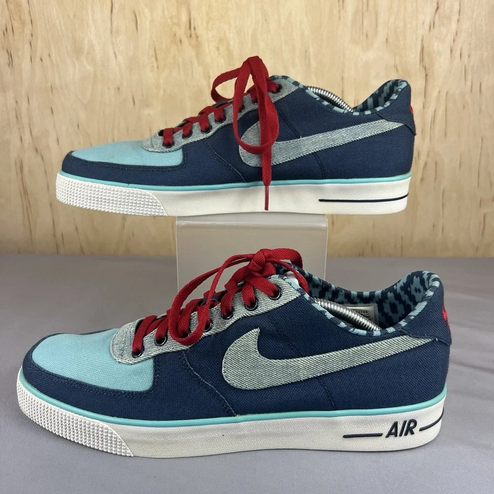 Nike Air Force 1 Low AC iD Blue Canvas Sneakers Men's Size 12 689344-991 Used